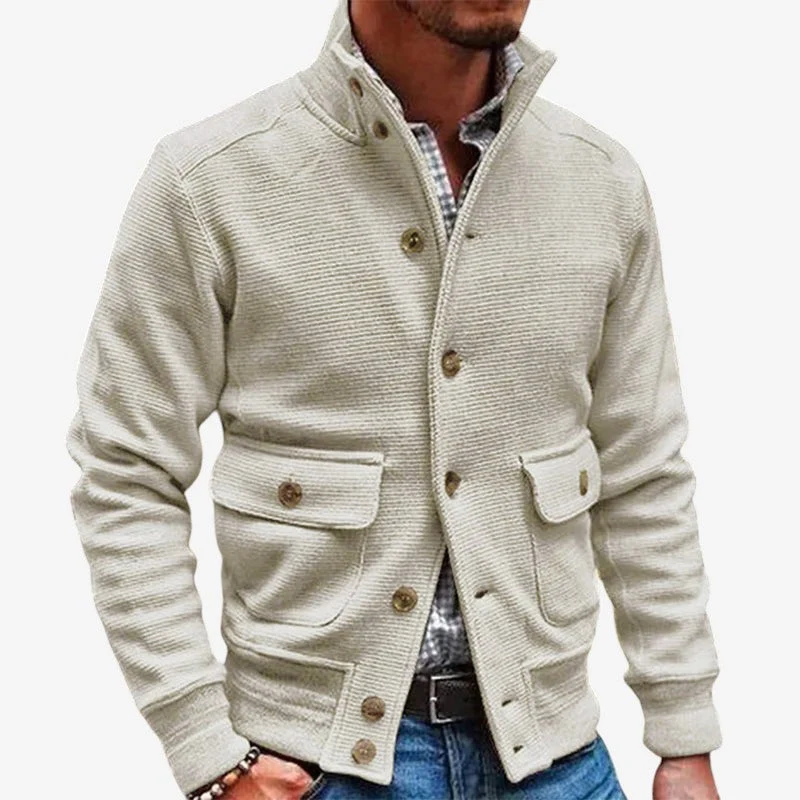 Jonas – Veste Manches Longues Avec Col Montant Et Poches