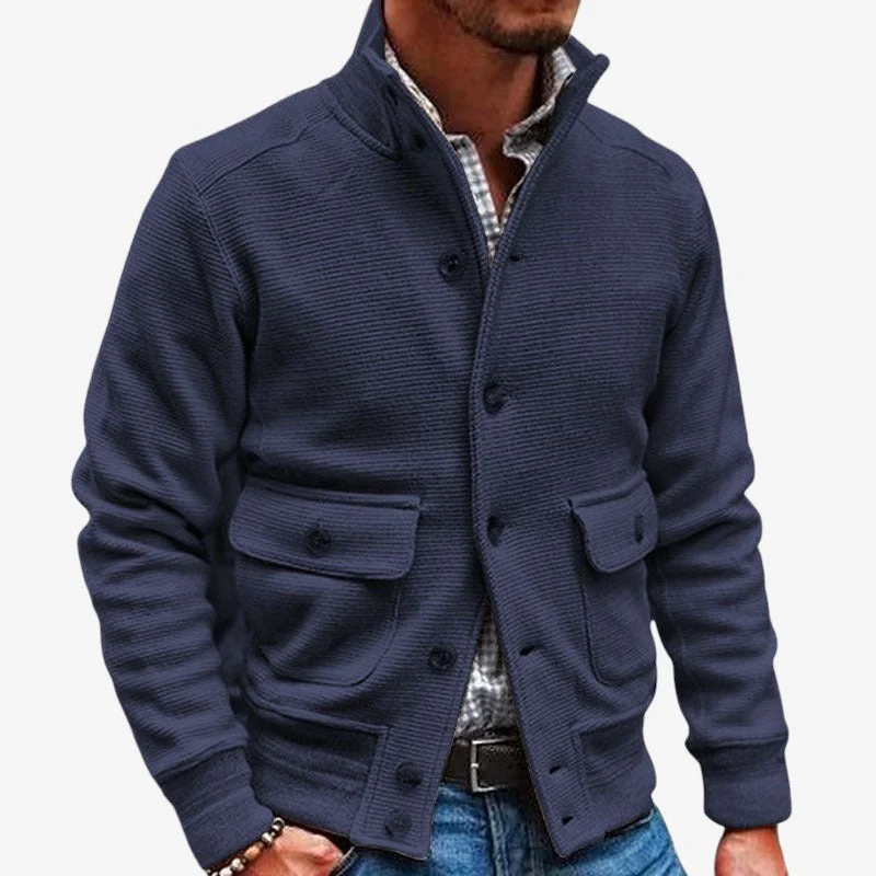 Jonas – Veste Manches Longues Avec Col Montant Et Poches