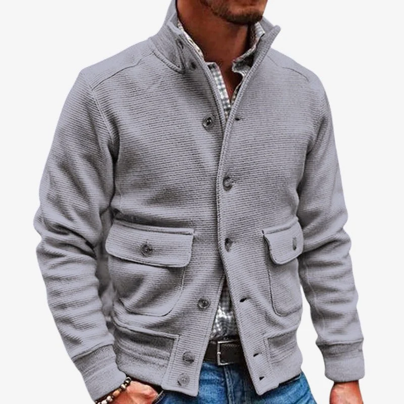 Jonas – Veste Manches Longues Avec Col Montant Et Poches