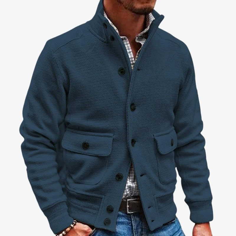 Jonas – Veste Manches Longues Avec Col Montant Et Poches