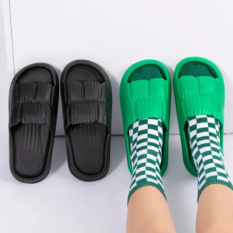 Chaussons à enfiler pour femme avec bout rond