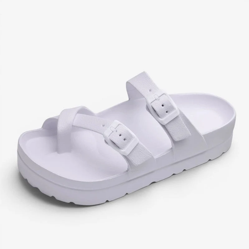 Chaussons à enfiler pour femme avec passant d’orteil