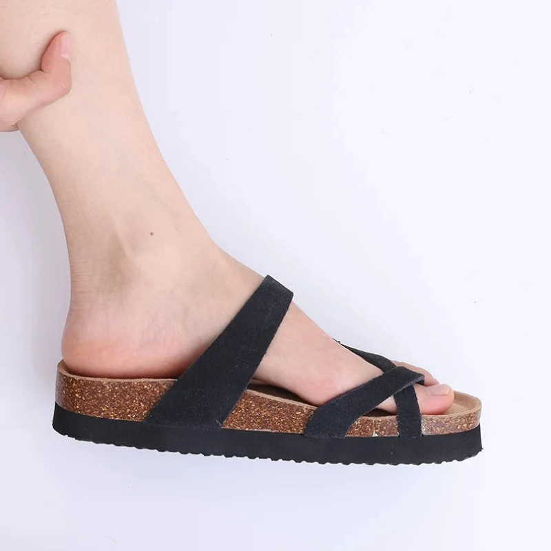 Sandales à enfiler avec doubles boucles ajustables