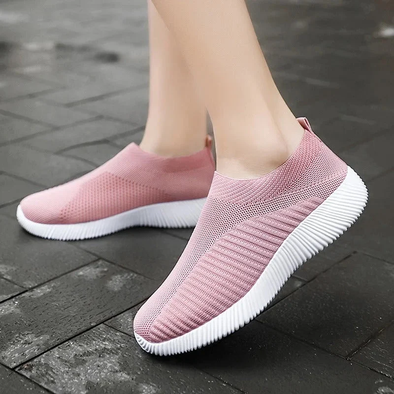 Baskets à enfiler pour femme avec tige respirante