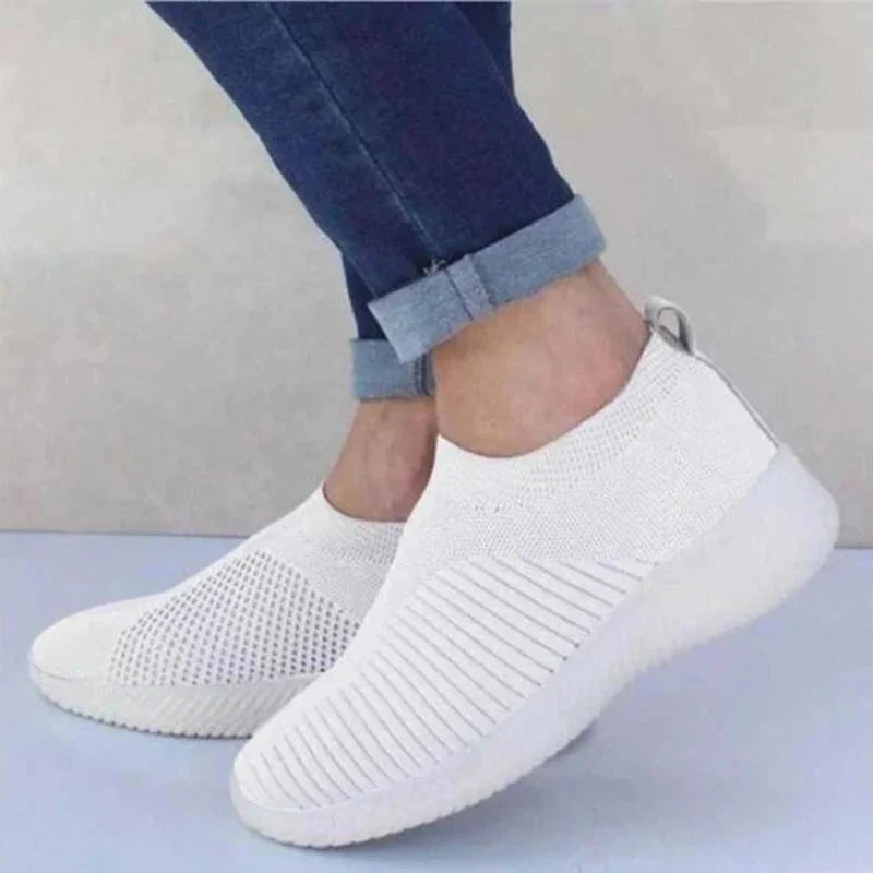 Baskets à enfiler pour femme avec tige respirante