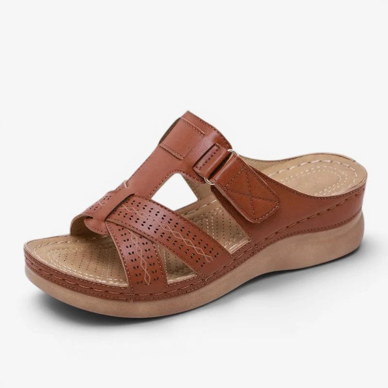 Sandales à enfiler pour femme avec bride à boucle réglable