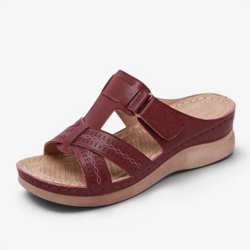 Sandales à enfiler pour femme avec bride à boucle réglable