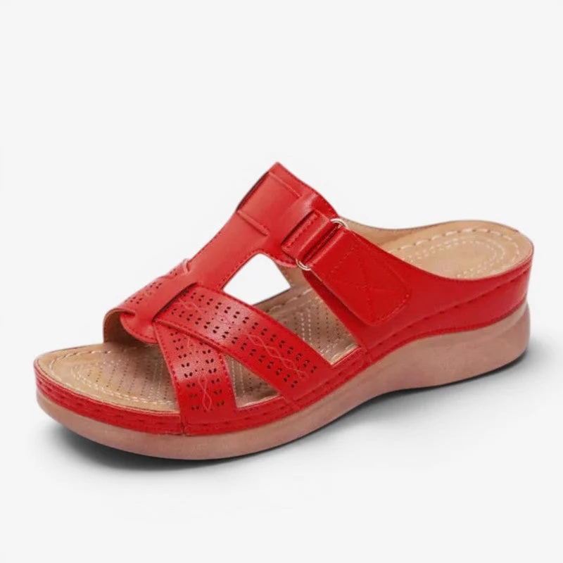 Sandales à enfiler pour femme avec bride à boucle réglable