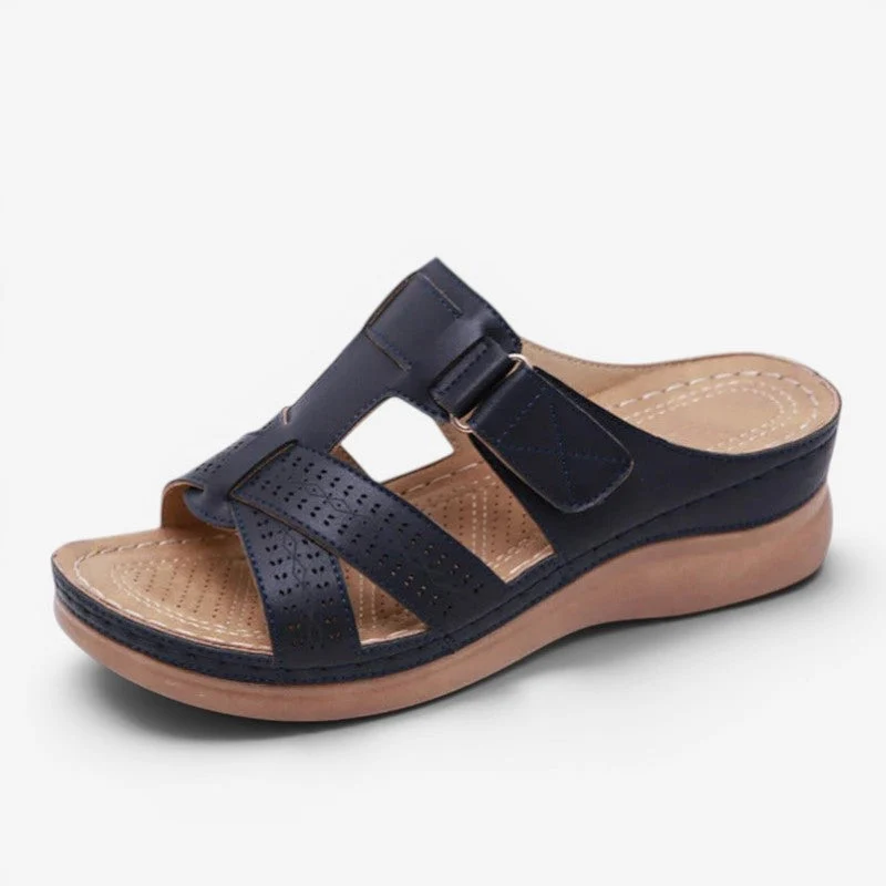 Sandales à enfiler pour femme avec bride à boucle réglable