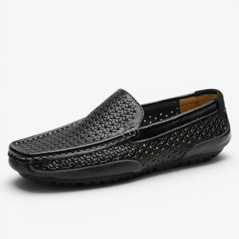 Mocassins homme à enfiler avec motif perforé