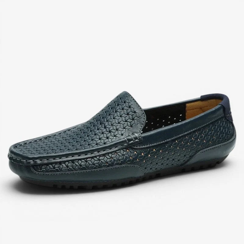 Mocassins homme à enfiler avec motif perforé