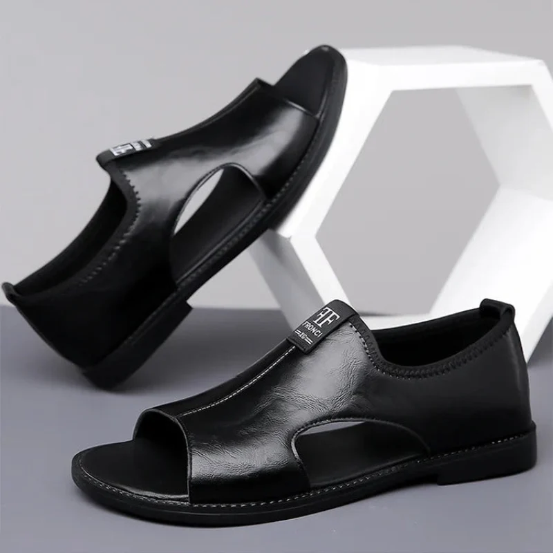Sandales à enfiler pour homme avec bout ouvert