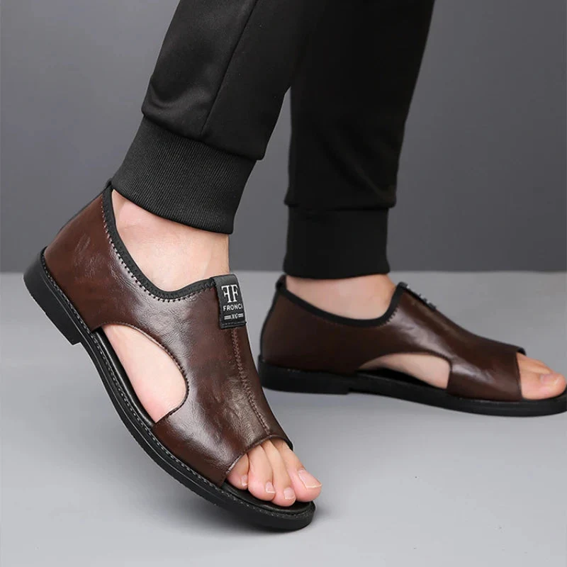 Sandales à enfiler pour homme avec bout ouvert