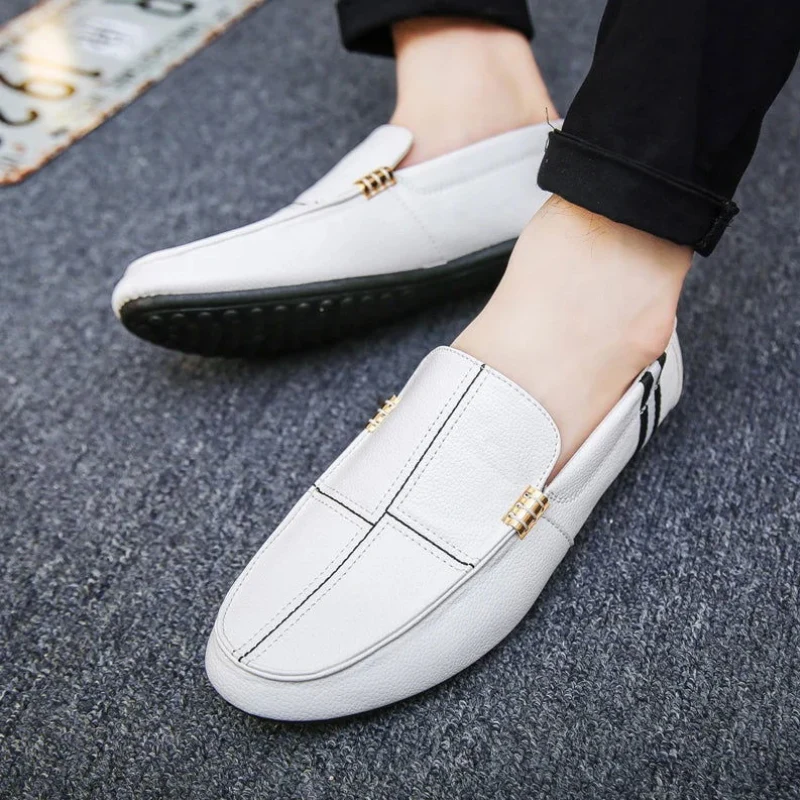 Mocassins à enfiler pour homme avec bout rond
