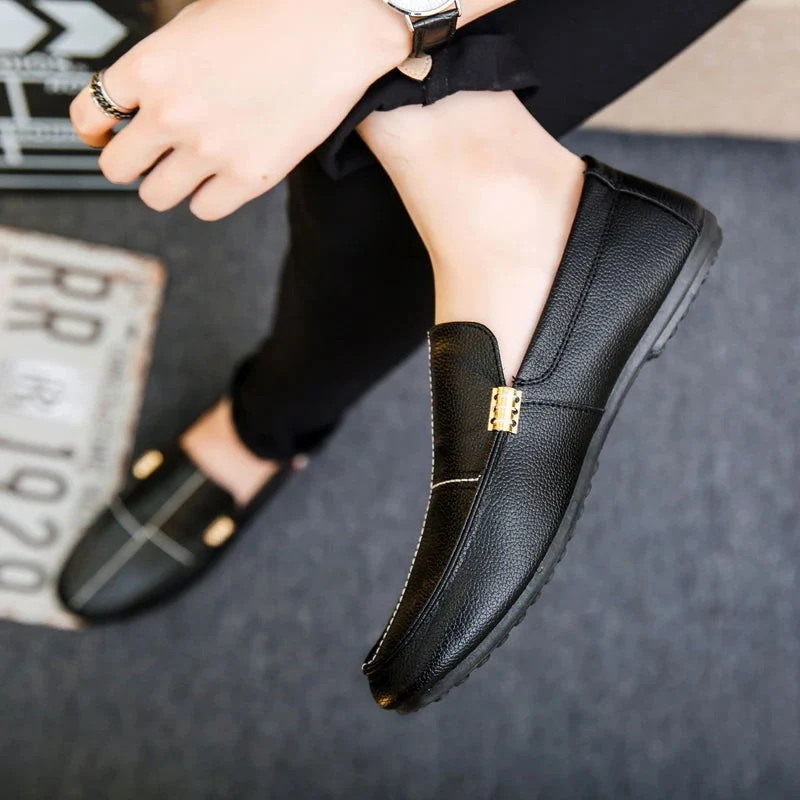 Mocassins à enfiler pour homme avec bout rond