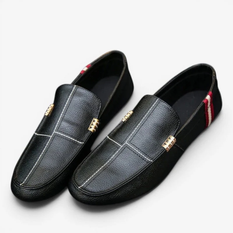 Mocassins à enfiler pour homme avec bout rond