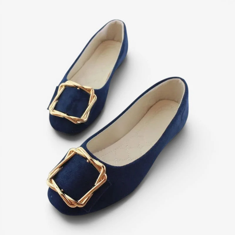 Chaussures plates pour femme avec boucle décorative