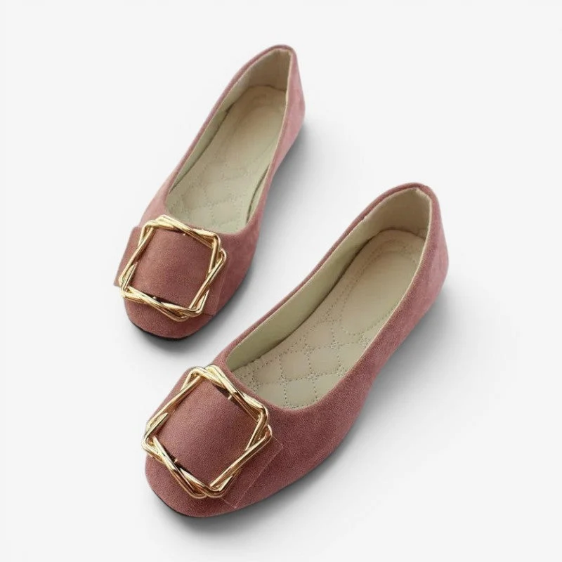 Chaussures plates pour femme avec boucle décorative
