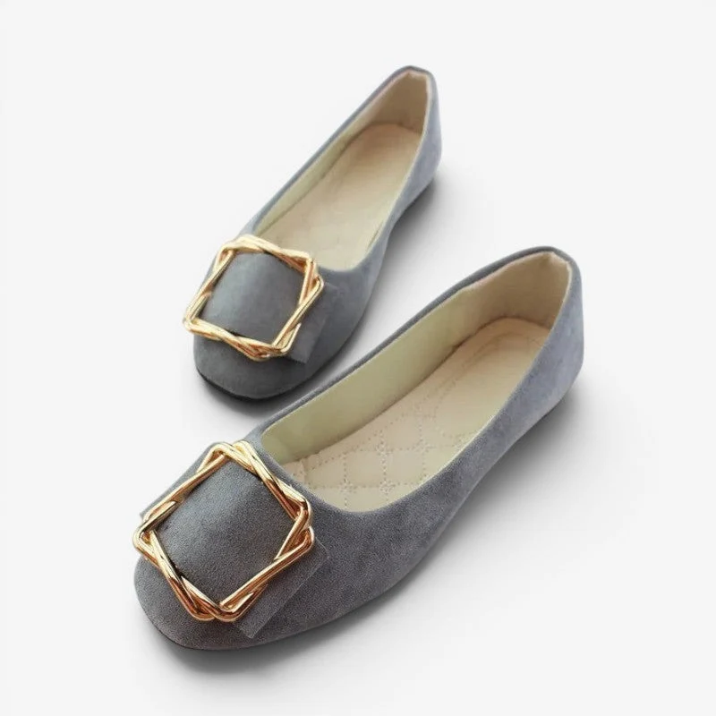 Chaussures plates pour femme avec boucle décorative