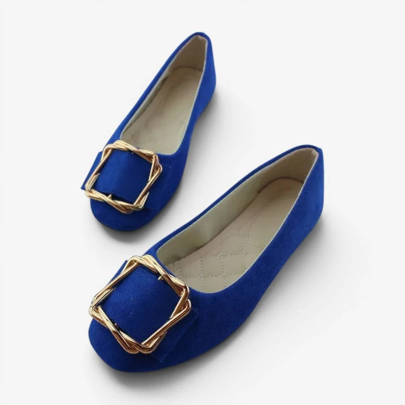 Chaussures plates pour femme avec boucle décorative