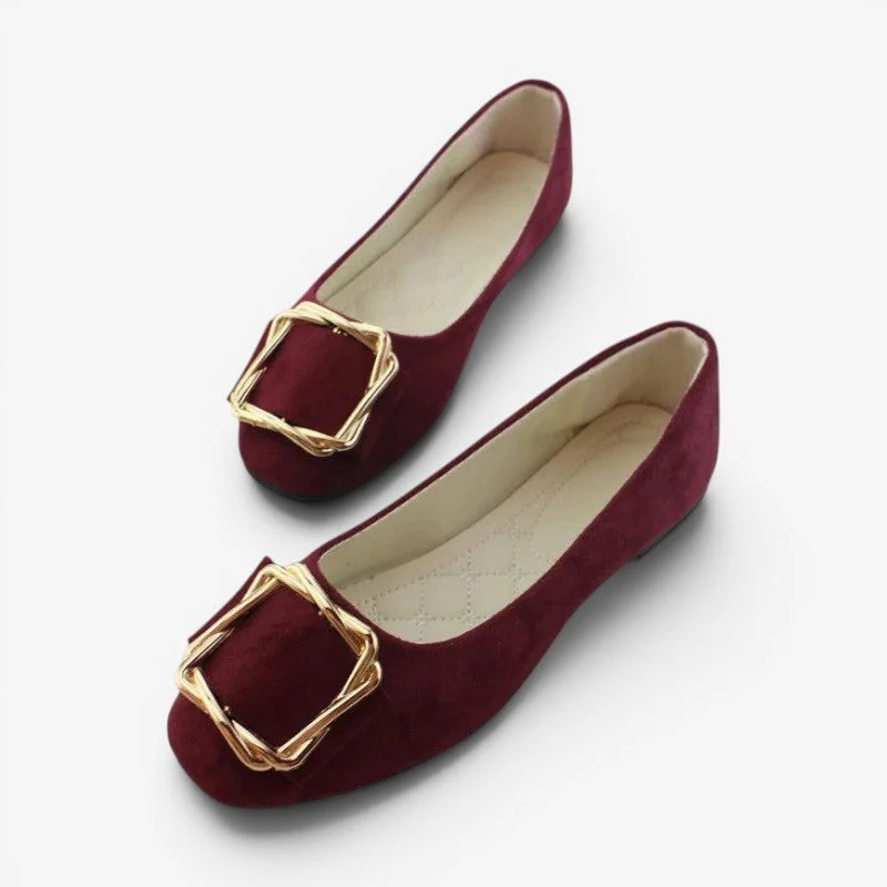 Chaussures plates pour femme avec boucle décorative