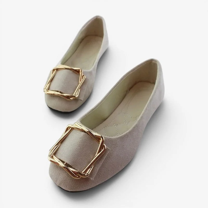 Chaussures plates pour femme avec boucle décorative