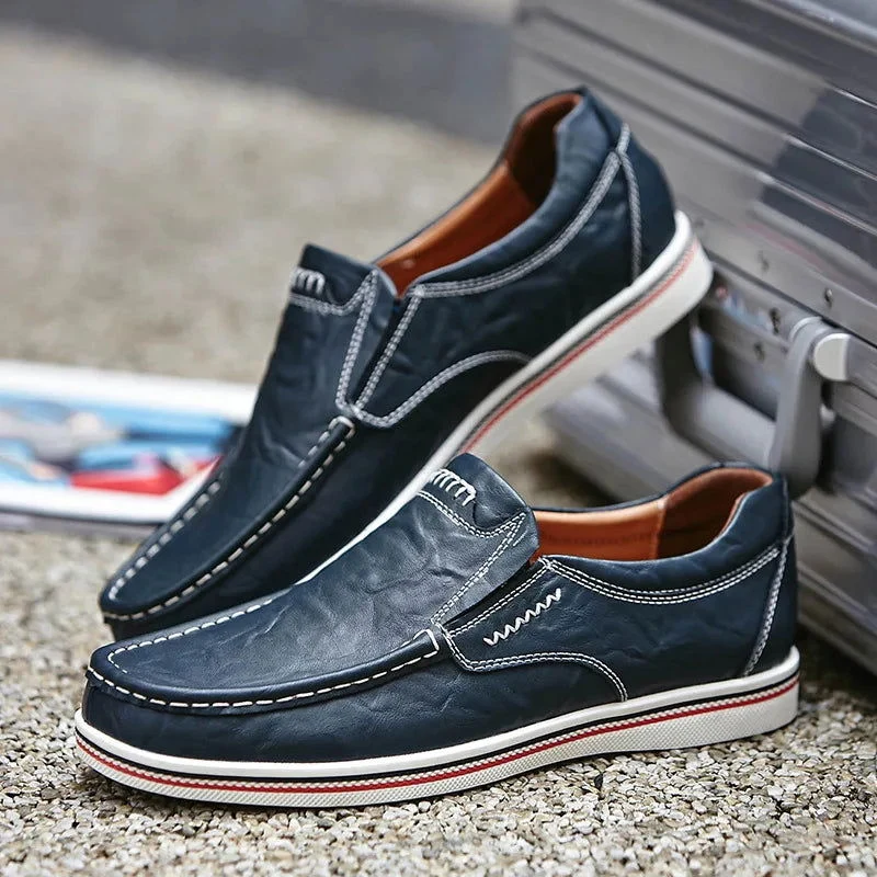 Chaussures plates décontractées pour homme avec design à enfiler