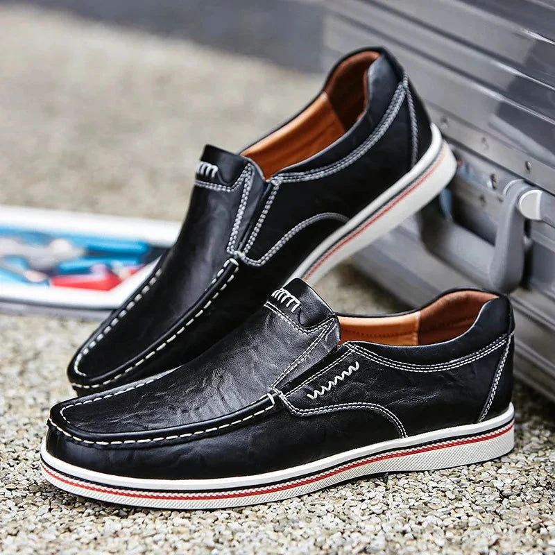 Chaussures plates décontractées pour homme avec design à enfiler