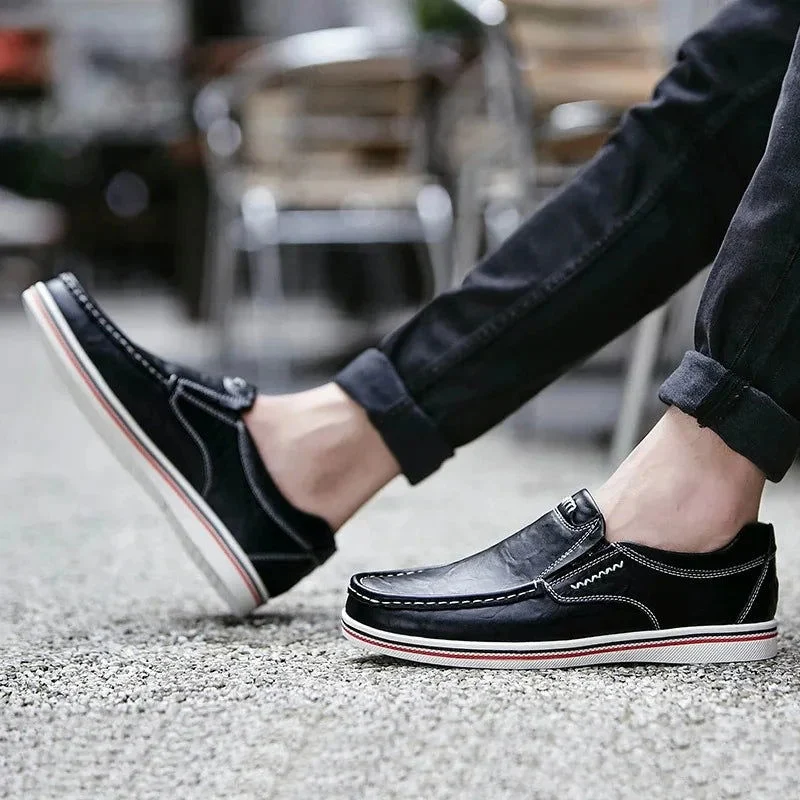Chaussures plates décontractées pour homme avec design à enfiler