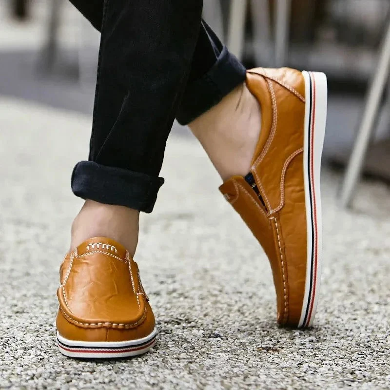 Chaussures plates décontractées pour homme avec design à enfiler
