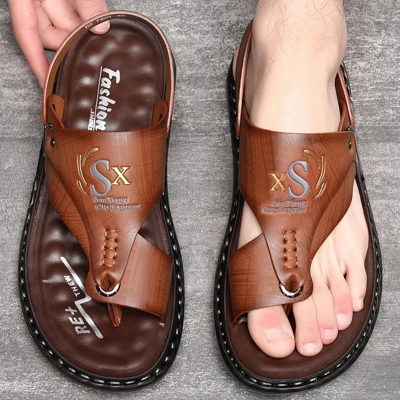 Sandales à entredoigt pour homme avec sangle mobile