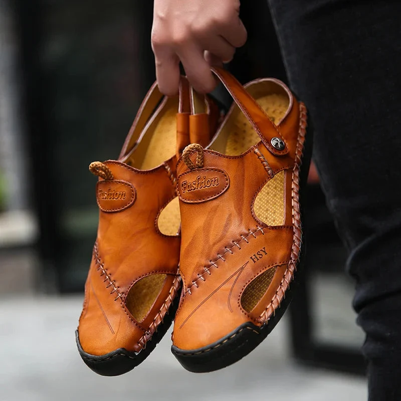 Sandales à bout rond pour homme avec bride pivotante