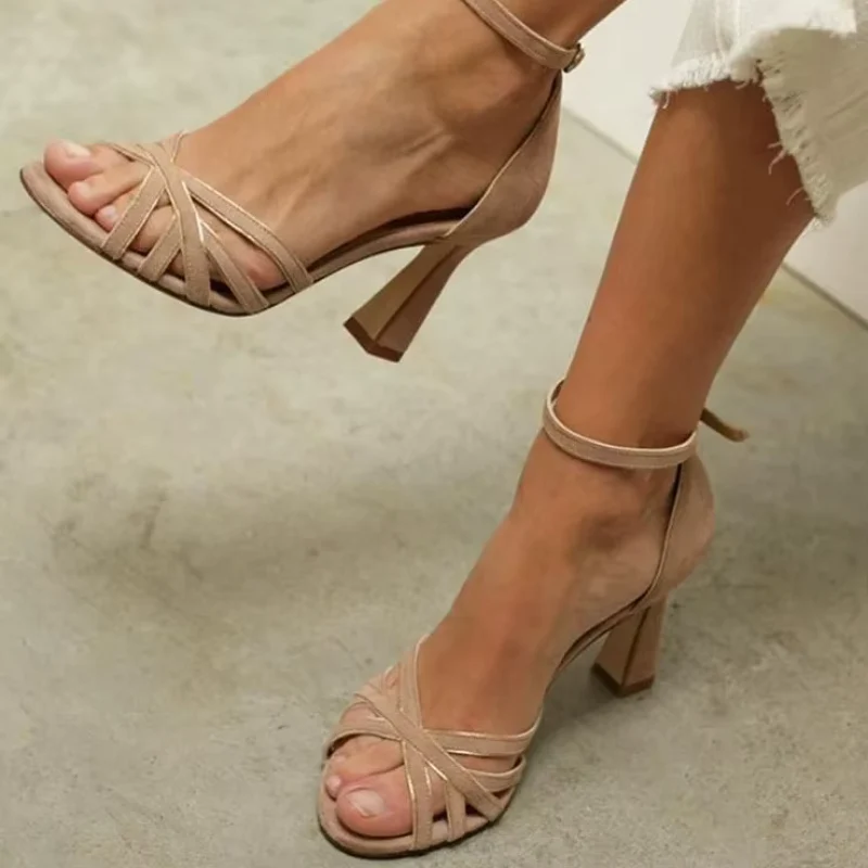 Sandales à talons hauts pour femme avec Bout ouvert