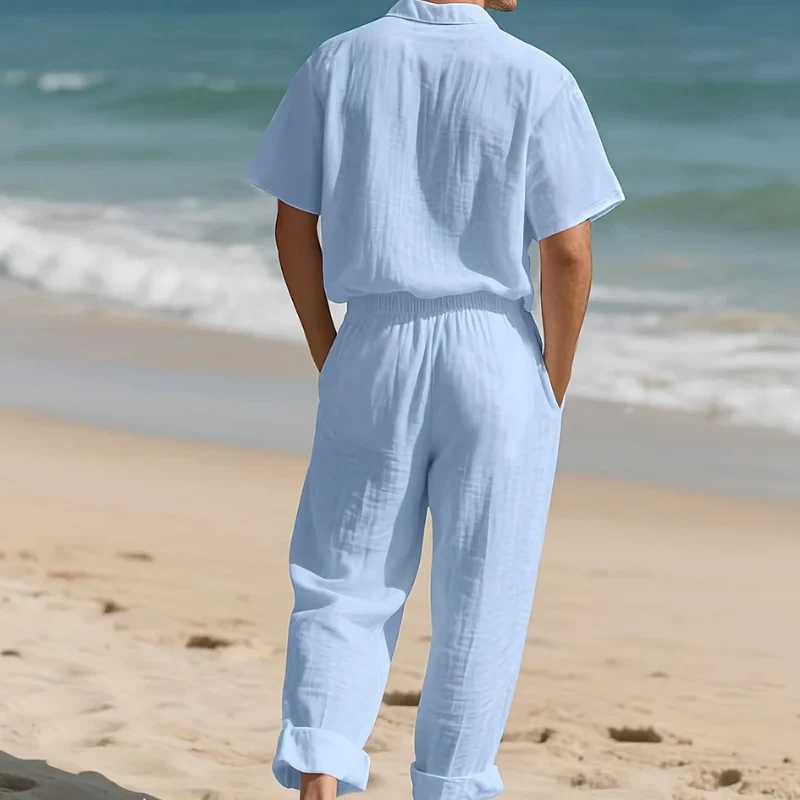 Ensemble deux pièces pour homme avec chemise et pantalon