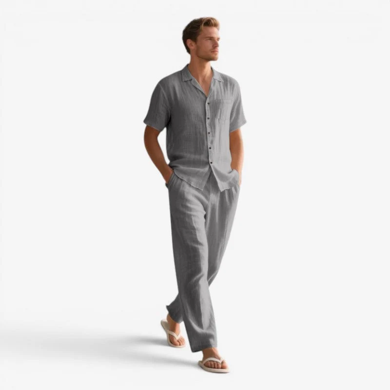 Ensemble deux pièces pour homme avec chemise et pantalon