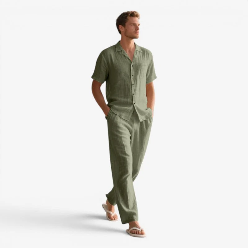 Ensemble deux pièces pour homme avec chemise et pantalon