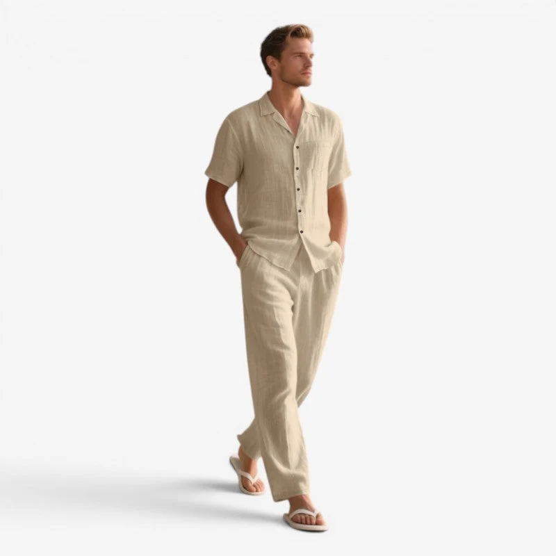Ensemble deux pièces pour homme avec chemise et pantalon