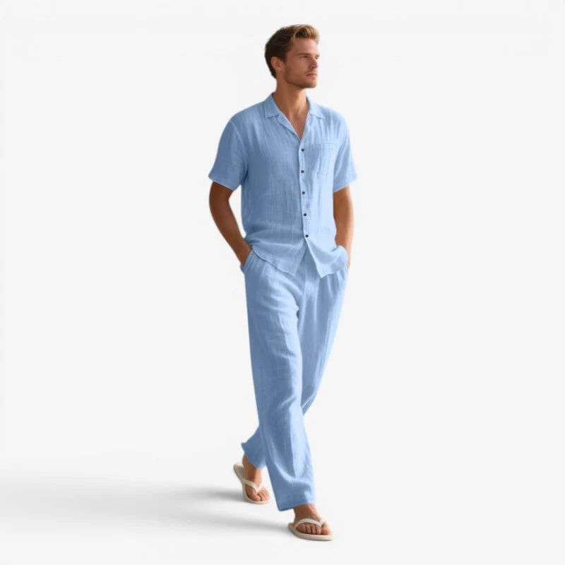 Ensemble deux pièces pour homme avec chemise et pantalon