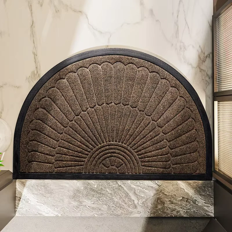 Paillasson demi-lune antidérapant pour entrée