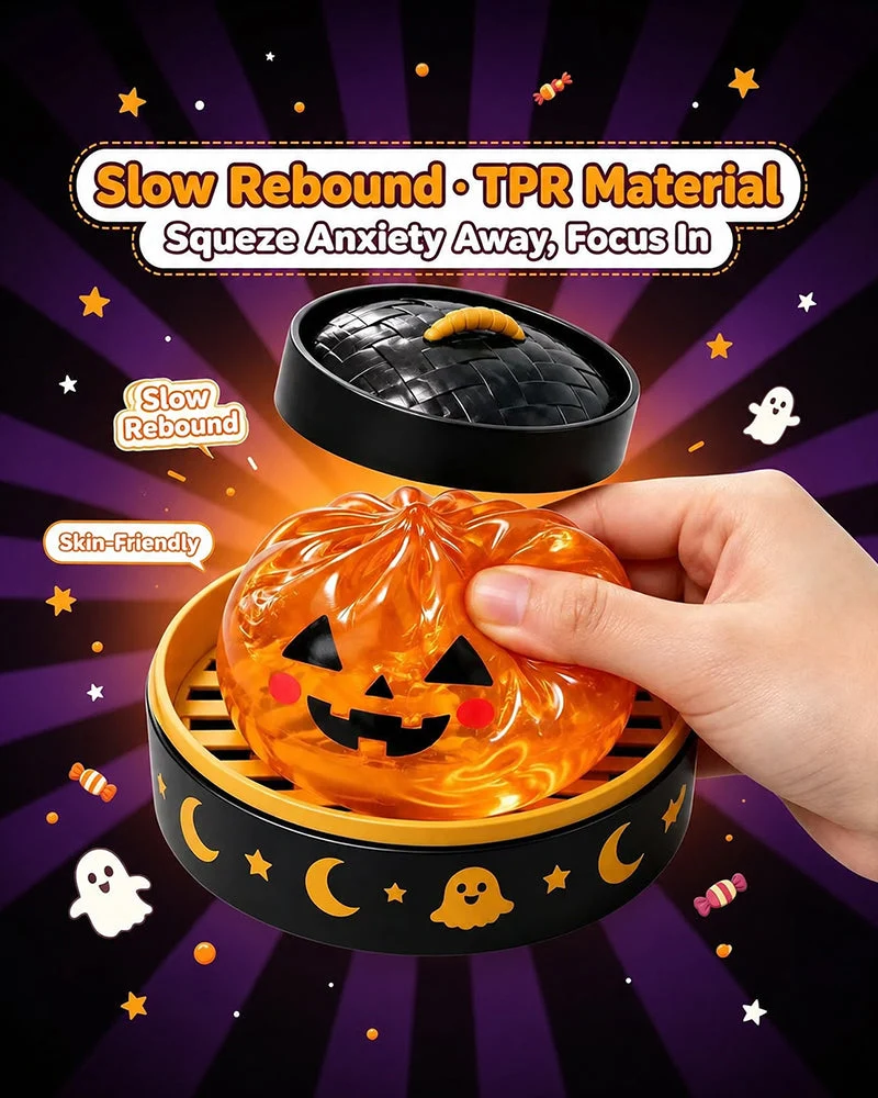 Ensemble Halloween De Jouets Compressibles Maruko Fantômes Mignons Et Effrayants, Jouet Anti-Stress Mini Portable, Produits Sensoriels Pour Articles D'Halloween, Remplissage Pour Sachets De Fête Et Mini-Cadeaux