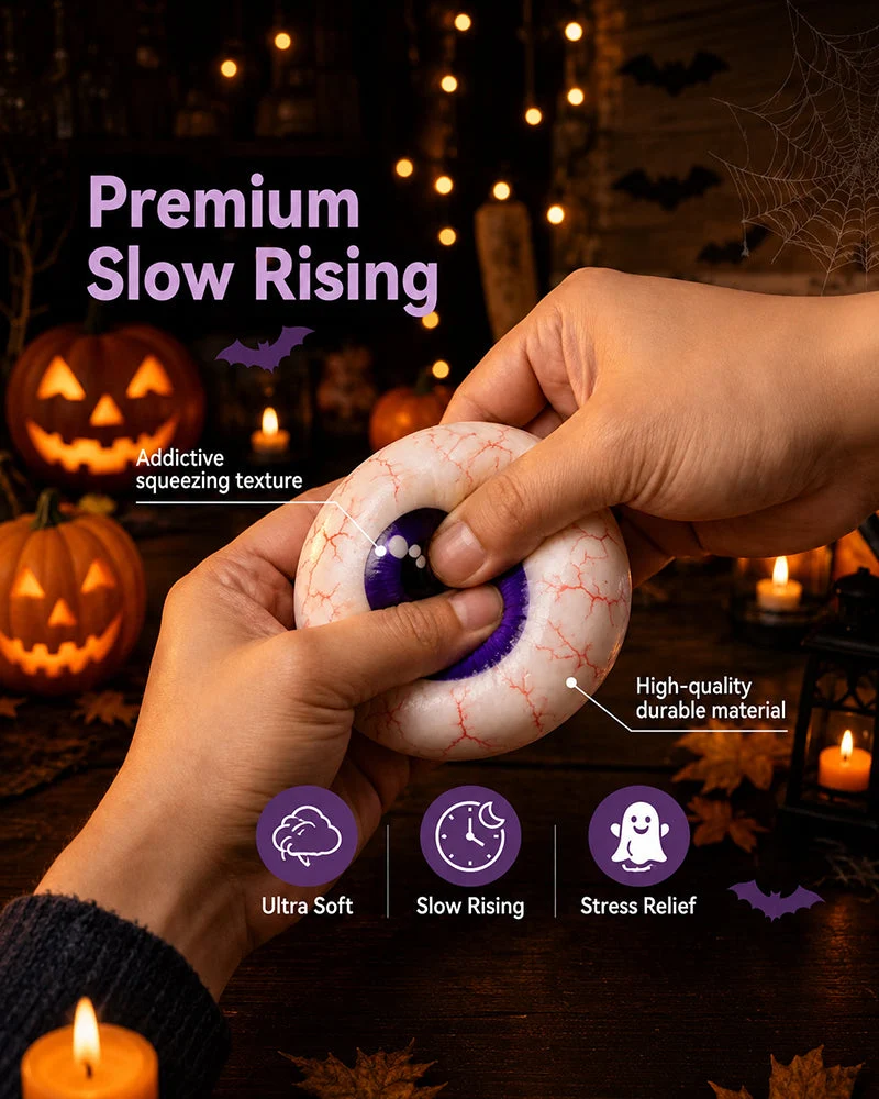 Ensemble Halloween De Jouets Compressibles Maruko Fantômes Mignons Et Effrayants, Jouet Anti-Stress Mini Portable, Produits Sensoriels Pour Articles D'Halloween, Remplissage Pour Sachets De Fête Et Mini-Cadeaux