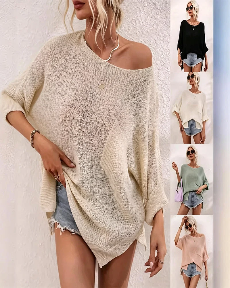 Pullover Uni Avec Poche