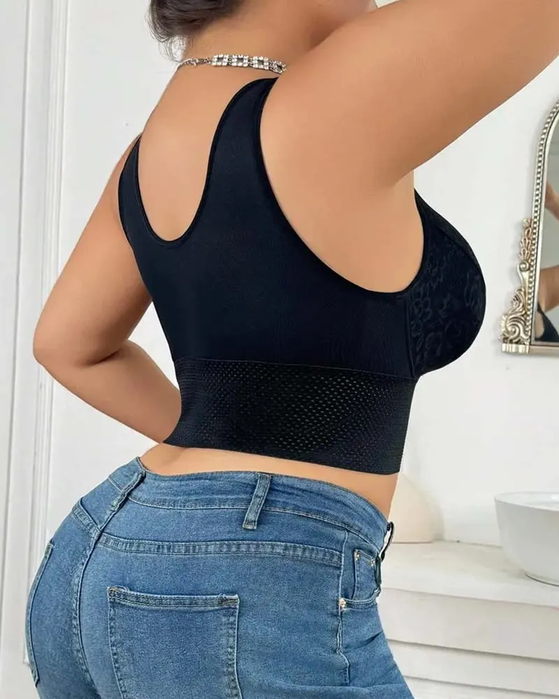 Femme Fermeture Devant Boucle Push-Up Sans Armatures Correcteur De Posture Soutien-Gorge