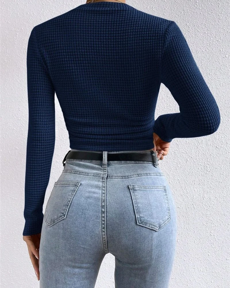 Haut Slim Fit Polyvalent Manches Longues