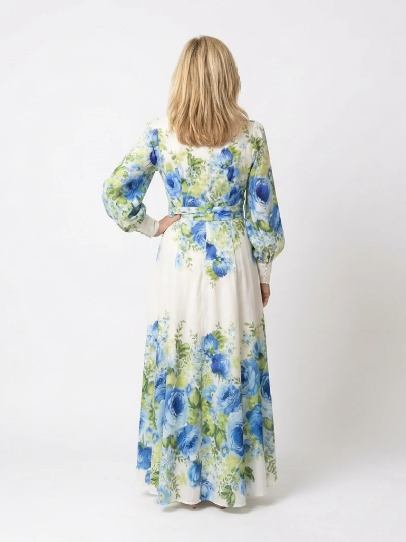 DELACROIX | Robe Maxi à Manches Longues à Fleurs Nora