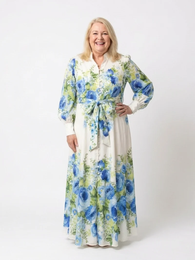 DELACROIX | Robe Maxi à Manches Longues à Fleurs Nora