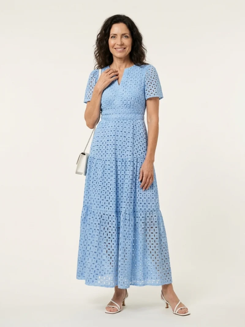 DELACROIX | Robe midi à manches courtes Brielle