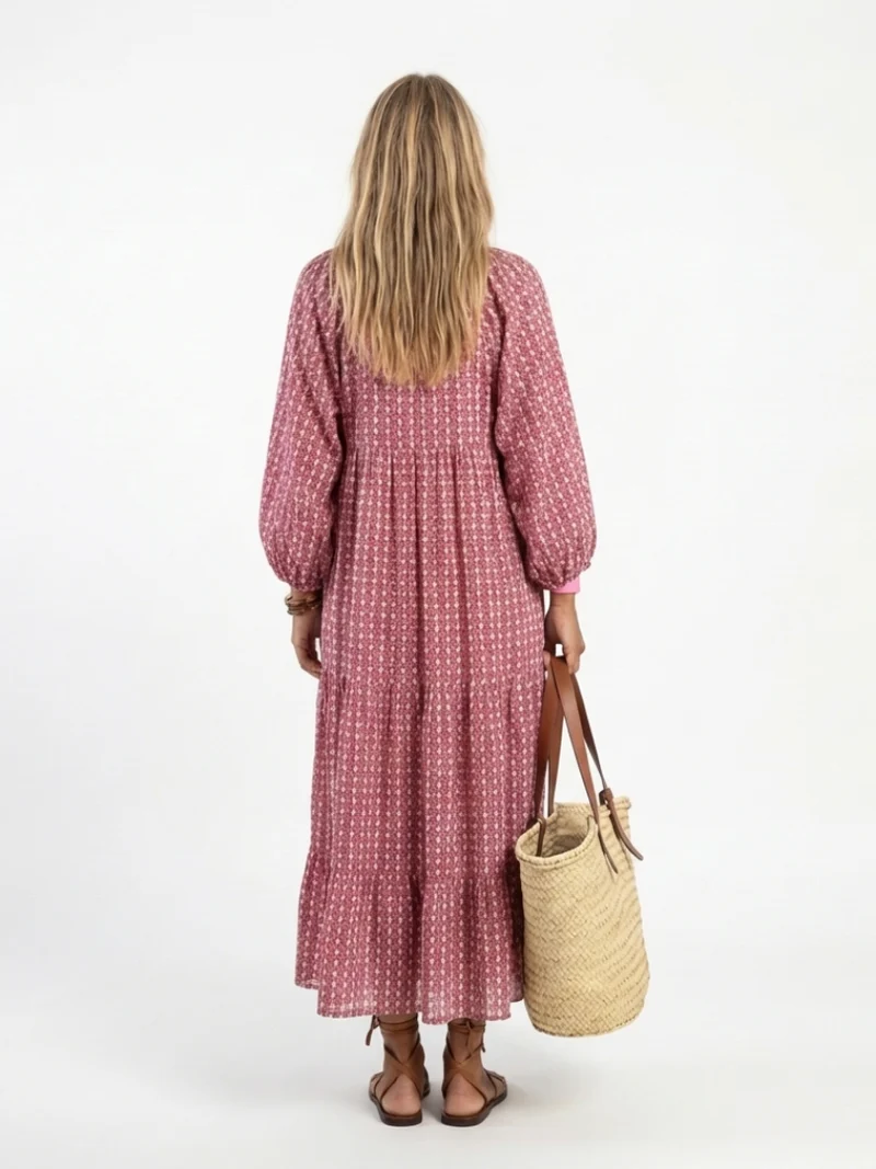 DELACROIX | Robe Midi à Imprimé Géométrique Arlette