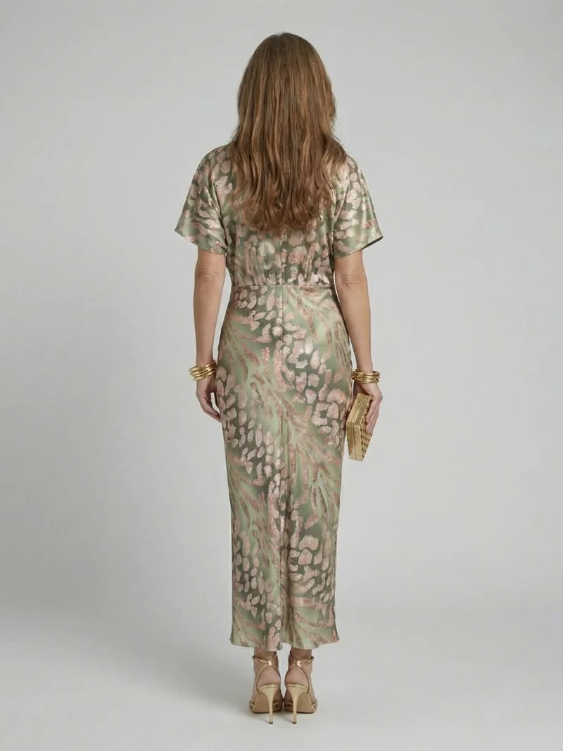 DELACROIX | Robe Midi à Imprimé Abstrait Coralie