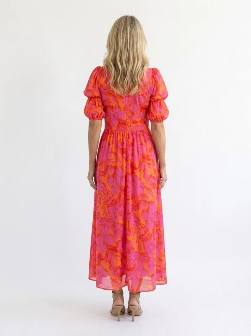DELACROIX | Robe Midi à Manches Bouffantes Willow